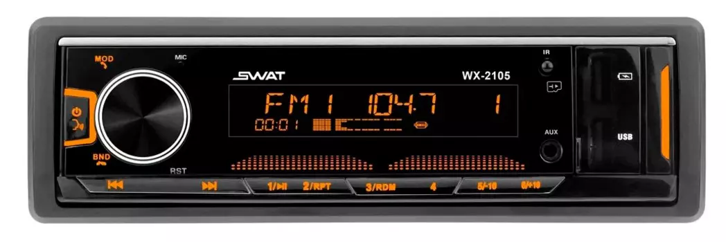 Автомагнитола Swat, 1 DIN, USB, Bluetooth (SWAT WX-2105)