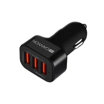 Автомобильное зарядное устройство CANYON CNE-CCA06B, 3USB, 3.1A, черный