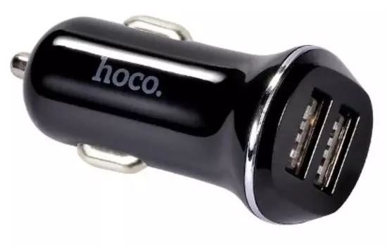 Автомобильное зарядное устройство Hoco Z1, 2xUSB, 2.1А, черный (6957531035909)