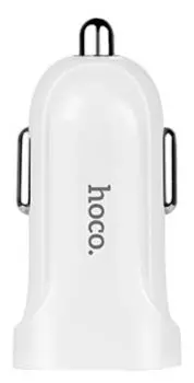 Автомобильное зарядное устройство Hoco Z2A, 2xUSB, USB Type C, 2.4А, 12 Вт, кабель microUSB, белый