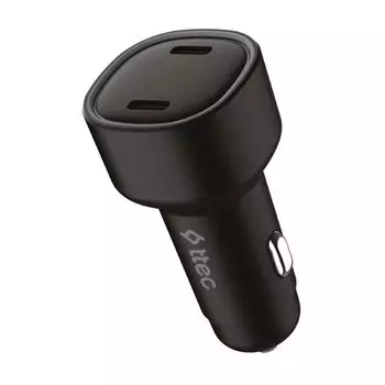 Автомобильное зарядное устройство TTEC SmartCharger, 2xUSB Type C, 60 Вт, QC, PD, черный (2CKP03S)