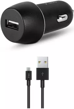 Автомобильное зарядное устройство TTEC SmartCharger, USB, 2.1А, кабель microUSB, черный (2CKS20MS)
