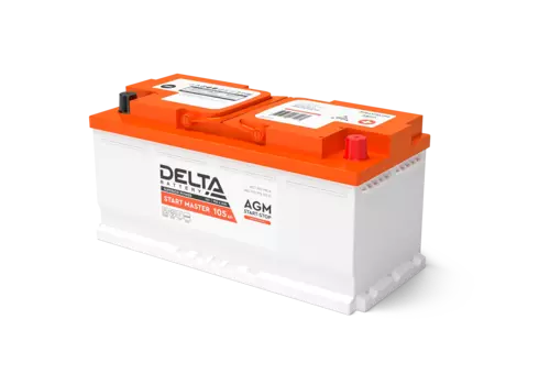 Автомобильный аккумулятор Delta Start Master AGM 12105, 12V, 105 А·ч, 950А, обратная полярность (3401010420001)