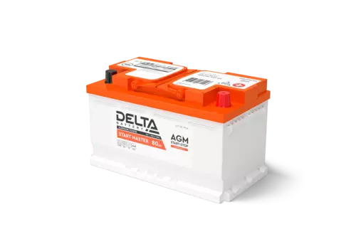 Автомобильный аккумулятор Delta Start Master AGM 1280, 12V, 80 А·ч, 800А, обратная полярность (3401010420002)