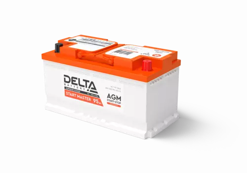 Автомобильный аккумулятор Delta Start Master AGM 1295, 12V, 95 А·ч, 850А, обратная полярность (3401010420003)