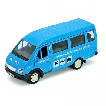 Автомобиль Welly "ГАЗель АЭРОПОРТ", синий (42387AAP)