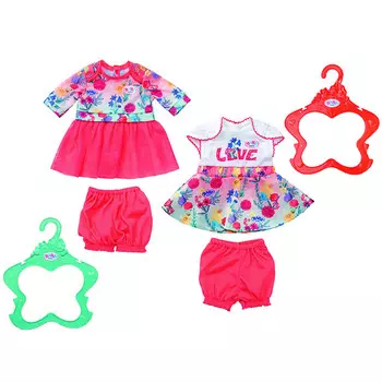Аксессуар Zapf Creation "BABY born: Цветочные платья с шортиками", подходит для куклы 43 см (826-973)