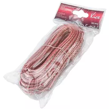 Кабель акустический Kicx SCC-1412, 2x0.82 мм, 12 м, прозрачный (2044033)