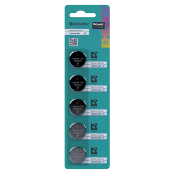 Батарейка Defender PowerPulse, CR2016, 3V, 5 шт. (56204)