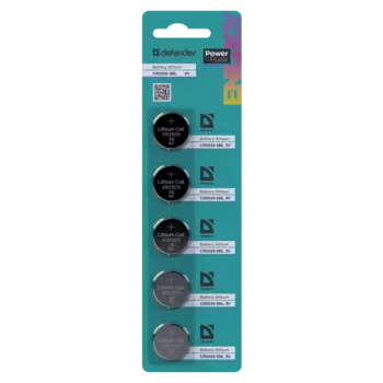 Батарейка Defender PowerPulse, CR2025, 3V, 5 шт. (56205)