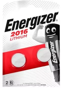 Батарейка Energizer CR2016, 3V, 2 шт. (E301021902)