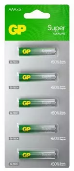 Батарейка GP 24AA21-2CRSC5, AAA (LR03), 1.5V, 5 шт. (4891199229268)
