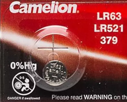 Батарея Camelion Mercury Free, AG0 / 379A / LR521, 1.5V, 1шт. (12808)