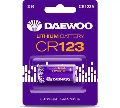 Батарея Daewoo 123 (CR123/CR123A/CR17345), 3V, 1 шт. (5043299)