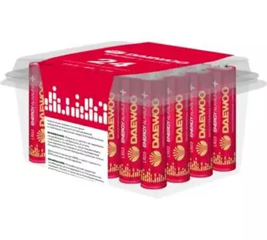 Батарея Daewoo Energy, AAA (LR03/24А), 1.5V, 24шт. (5029965)