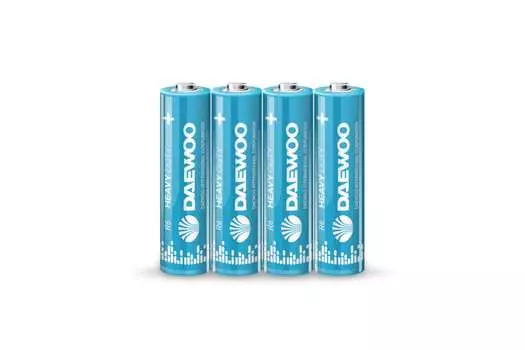 Батарея Daewoo Heavy Duty, AA (LR06/15А), 1.5V, 4шт. (17371512)