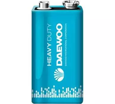 Батарея Daewoo крона (6LR61/6LF22/1604A/6F22), 9V, 1шт. (5029217)