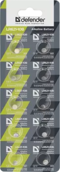 Батарея Defender LR621-10B, LR621 (AG1), 1.5V, 10шт. (56301)