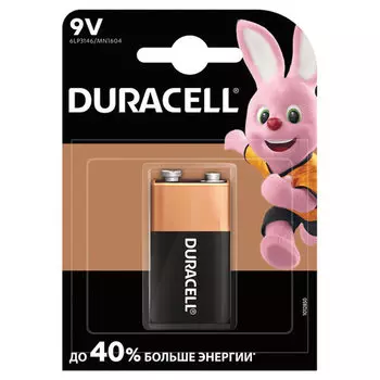 Батарея Duracell Basic, 6LR61, 9V, 1шт. (5000394066267)