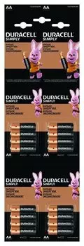 Батарея Duracell Basic, AAA (LR03/24А), 1.5V, 16шт. (Б0046869)