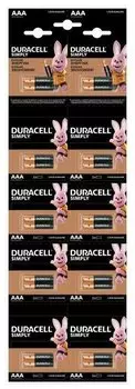 Батарея Duracell Basic, AAA (LR03/24А), 1.5V, 20шт. (Б0051816)