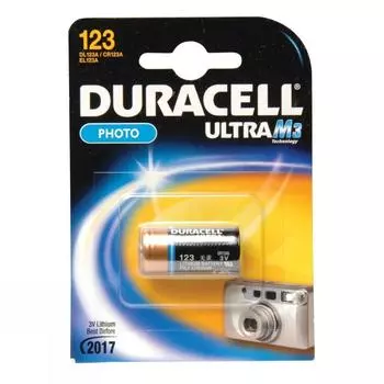Батарея Duracell CR123-1BL, 3V 1шт