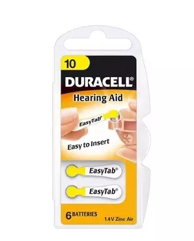 Батарея Duracell DA10, 1.4V, 6 шт. (DR DA10/6BL HA)