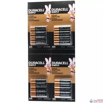 Батарейка Duracell LR6-4BL BASIC, AA (LR06/15А), 1.5V, 16 шт. (B0046868)
