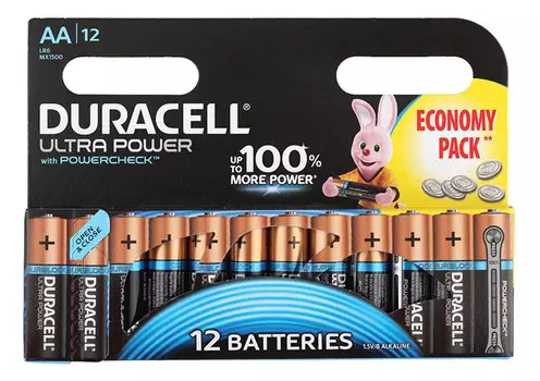 Батарея Duracell Ultra LR6-12BL MX1500, AA, 1.5V, 12шт