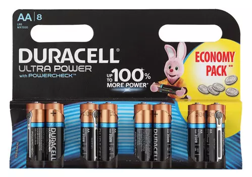 Батарея Duracell Ultra LR6-8BL MX1500, AA, 1.5V, 8шт