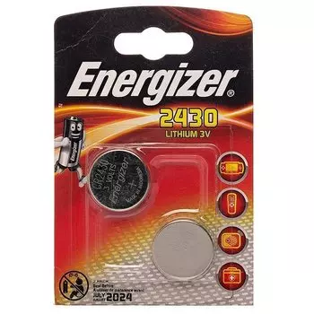Батарея Energizer CR2430, 3V, 2шт. (CR2430-2BL)