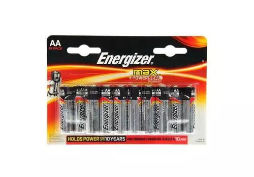 Батарея Energizer MAX, AA, 1.5V, 16шт. (E300132000)