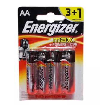 Батарея Energizer MAX, AA (LR06/15А), 1.5V, 4шт. (E300157104)