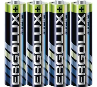 Батарейка Ergolux Alkaline, AAA (LR03/24А), 1.5V, 4 шт