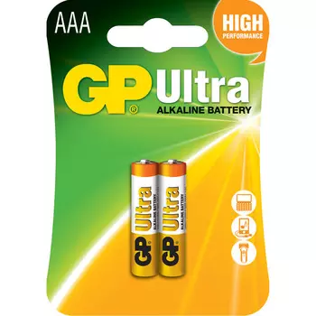 Батарейка GP Ultra, AAA (LR03/24А), 1.5V, 2 шт