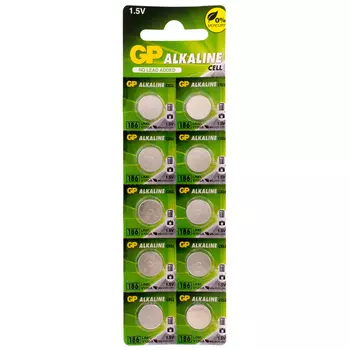 Батарея GP AG12/386/LR43/186A, 1.5V, 10 шт. (4891199015502)