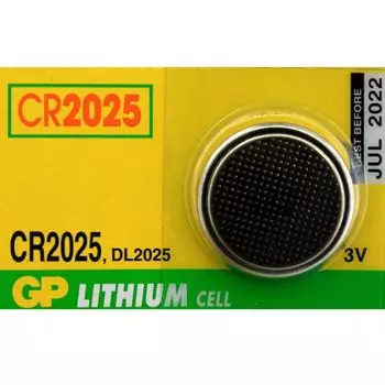 Батарея GP Lithium, CR2025, 3V, 1шт