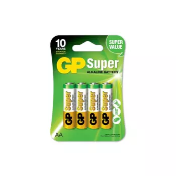 Батарея GP Super Alkaline, AA (LR6), 1.5V, 4 шт. (4891199000034)