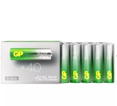 Батарейка GP Super Alkaline, AA (LR6), 1.5V, 40 шт. (4891199227295)
