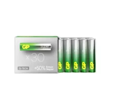 Батарейка GP Super Alkaline, AAA (LR03), 1.5V, 30 шт. (4891199227370)