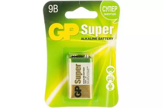 Батарея GP Super Alkaline, крона (6LR61/6LF22/1604A/6F22), 9V, 1 шт. (1604A-5CR1)