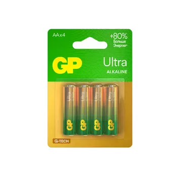 Батарейка GP Ultra Alkaline, AA (LR6), 1.5V, 4 шт. (GP 15AUA21-2CRSBC4 40/160)