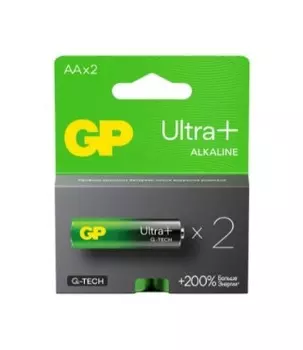 Батарейка GP Ultra Plus Alkaline, AA (LR6), 1.5V, 2 шт. (4891199226038)
