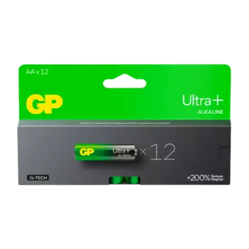 Батарея GP Ultra Plus Alkaline, AA (LR6), 1.5V, 12 шт. (GP 15AUPA21-2CRB12 96/768)