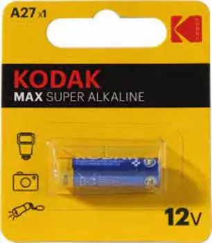 Батарея Kodak MAX, A27 (MN27/V27A/GP27A), 12 В, 1 шт. (CAT30414372-RU1)
