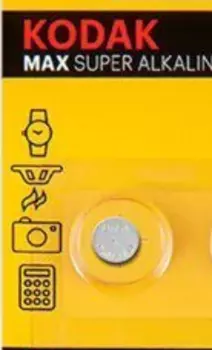 Батарея Kodak MAX, AG5,393,LR754,LR48, 1.5 В, 1 шт. (KAG510)