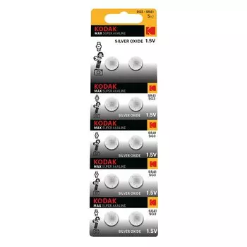 Батарея Kodak Max Silver Oxid Button Cell, SG3/392/SR736, 1.5V, 1 шт