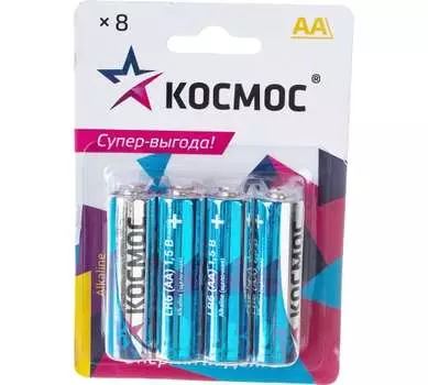 Батарейка Космос AA (LR6), 1.5V, 8 шт. (KOCLR6BL8)