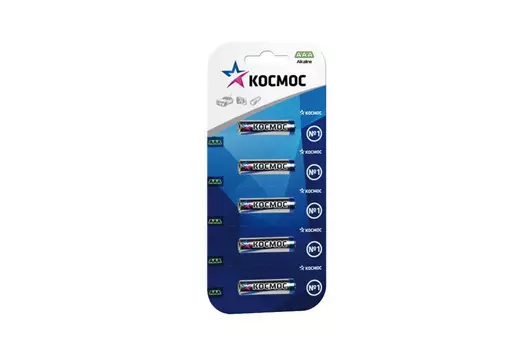 Батарея Космос KOCLR035BL, AAA, 1.5V, 5шт. (283351)