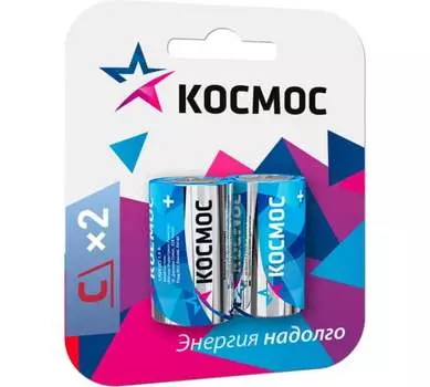 Батарейка Космос Максимум, C (R14/LR14), 1.5V, 2 шт. (KOCLR14MAX2BL)
